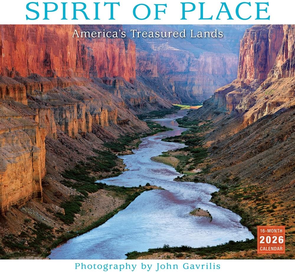 The Spirit of Place 2026 Wall Calendar, 12-Month Nature & Travel Photography of America's Treasured Lands, 12" x 12", 2026 Calendar and Planner with Large Monthly Grids for Home and Office