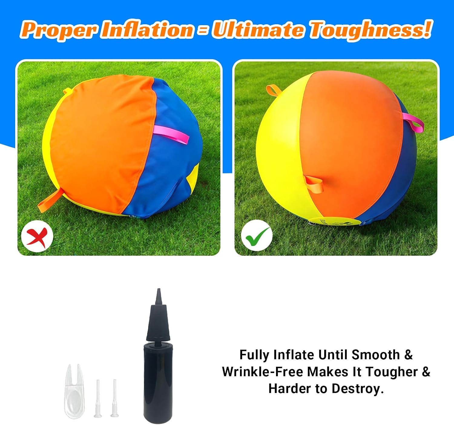 Hap Tim Upgraded Heavy Duty 22" Herding Ball for Dogs Thickened Bladder