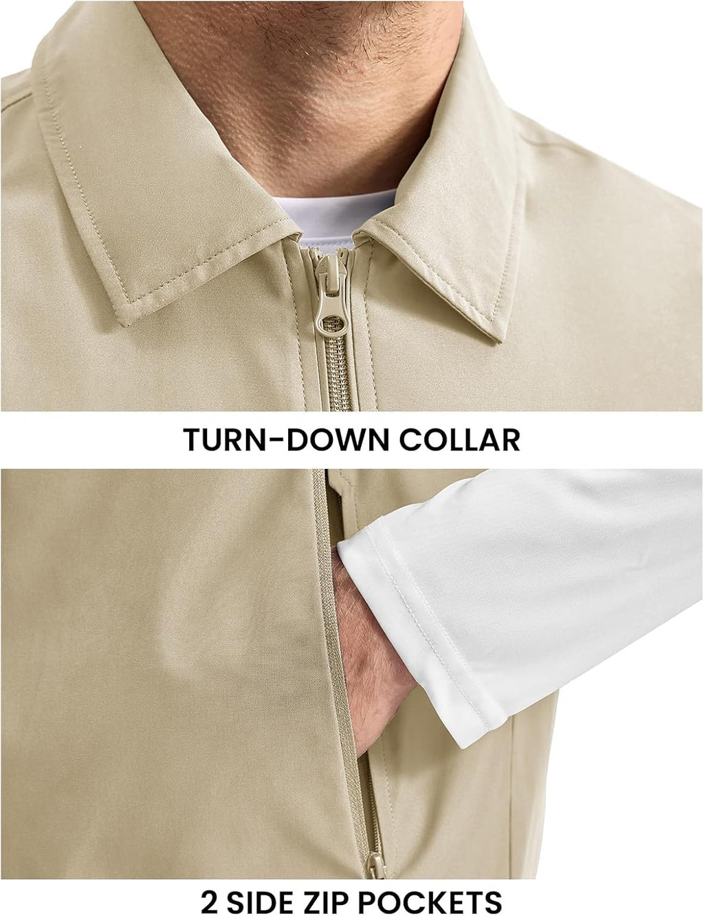 Rdruko Men's Golf Vest Lightweight Summer Casual Zip Windbreaker