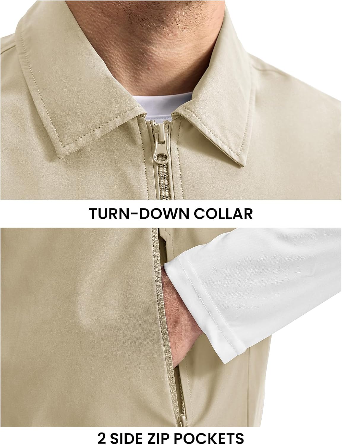 Rdruko Men's Golf Vest Lightweight Summer Casual Zip Windbreaker