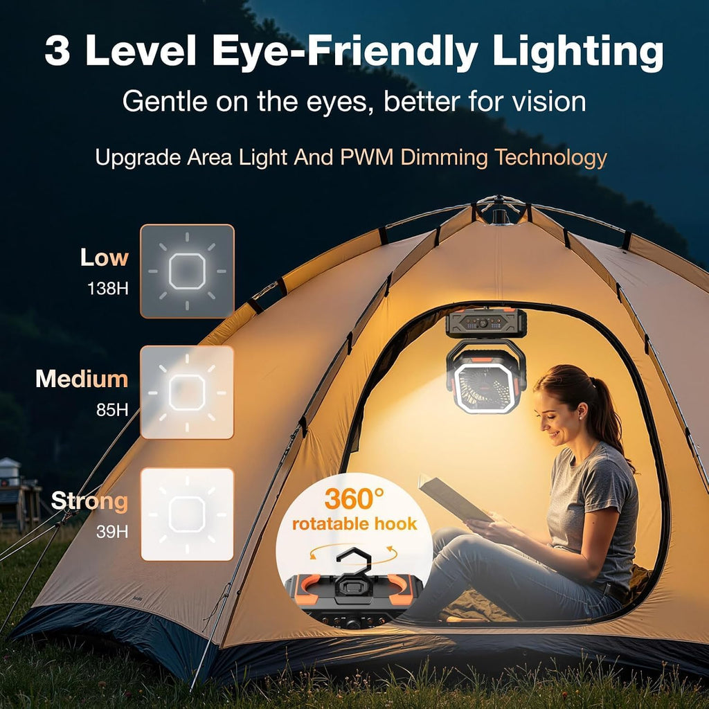 OGERY Camping Fan, Portable Fan Rechargeable with 20000mAh Battery