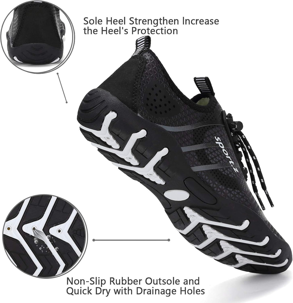 WateLves Water Shoes Mens Womens Barefoot Beach Swim Shoes Quick-Dry Aqua Socks Pool Shoes for Surf Yoga Water Aerobics