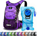 Mothybot Insulated Hydration Backpack Pack with 3L BPA Free Leak Proof Water Bladder, Large Storage Lightweight Hiking Daypack with Waist Pouches & Cooler Layer, for Running, Biking, Camping, Festival