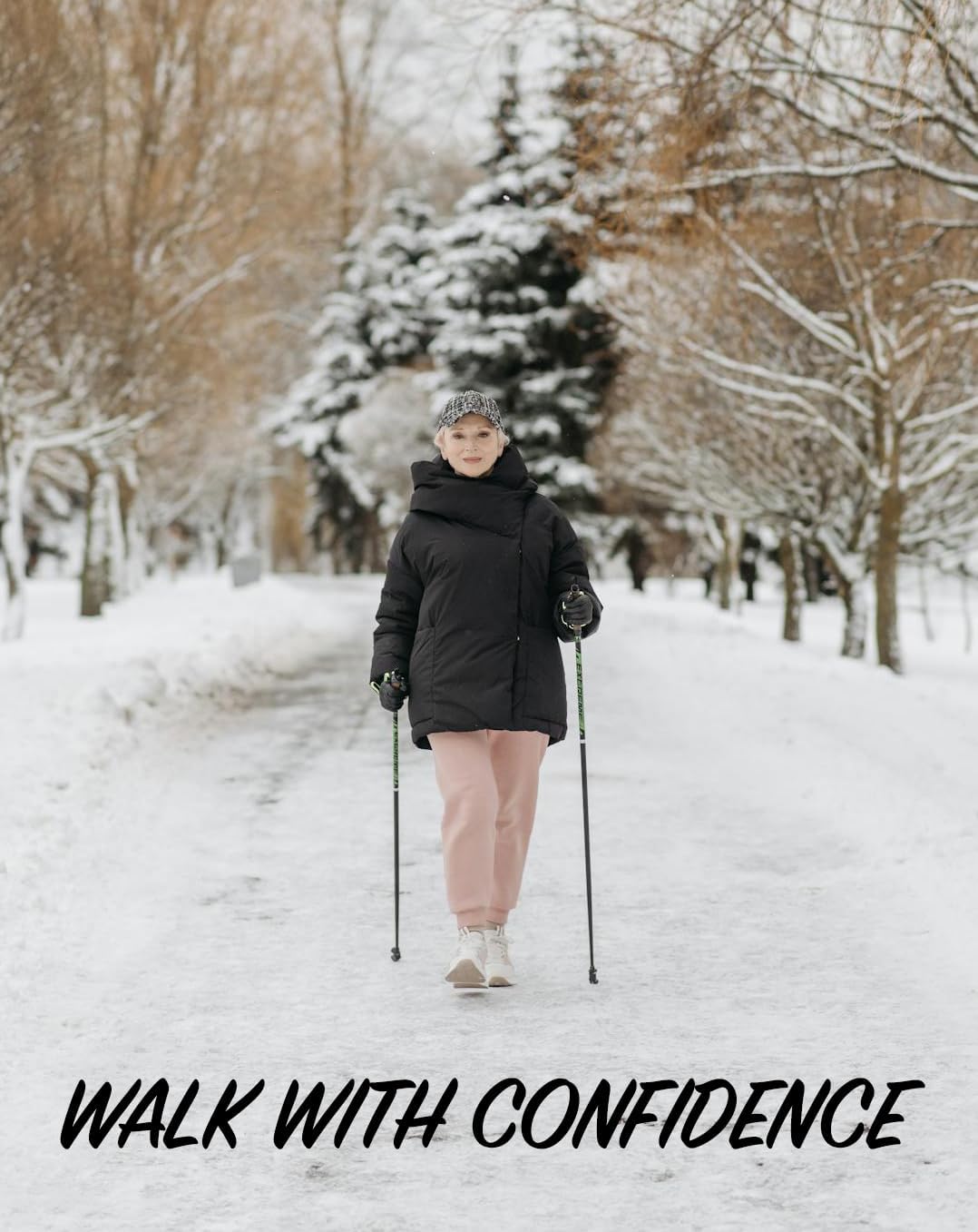 Pike Trail Trekking Poles - Lightweight Carbon Fiber Collapsible Sticks for Walking and Hiking - for Men and Women - Adjustable Height and Retractable Design - Carry Bag and Attachments Included