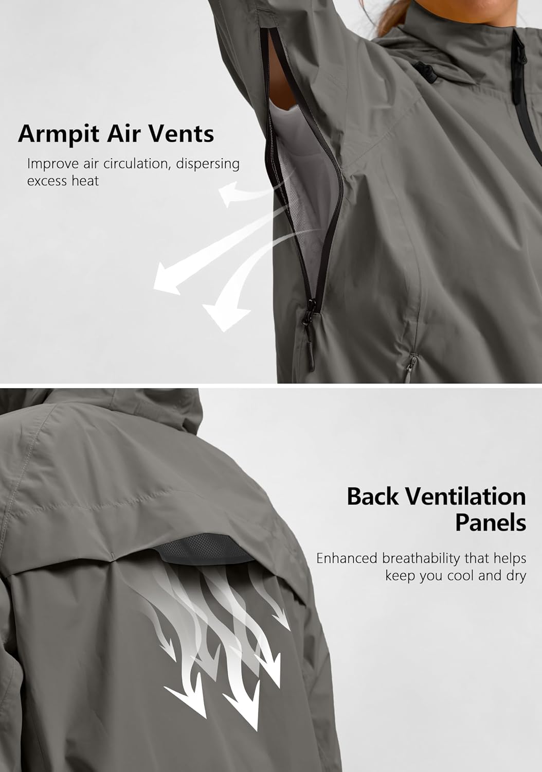Bikewa Women's Cycling Rain Jackets Waterproof Windbreaker Lightweight Running Windproof Reflective Jacket Packable Hooded