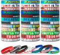 QEERBSIN Motivational Wristbands Inspirational Silicone Bracelets