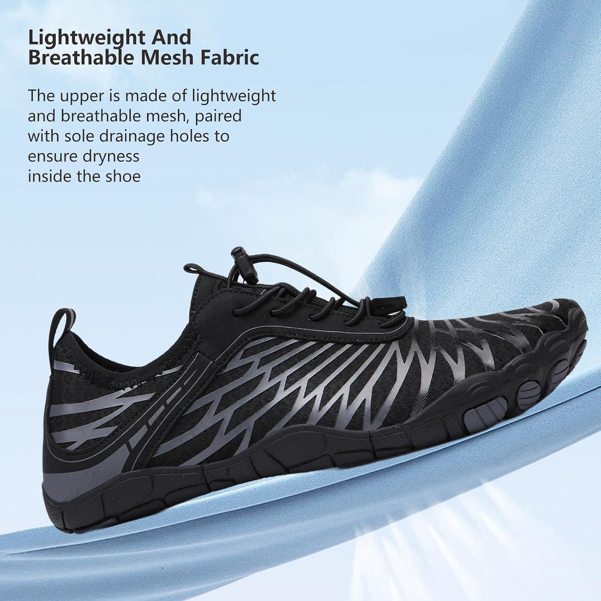 SIOSNETA Hike Barefoot Shoes for Women Men, Breathable Non-Slip Athletic Footwear, Wide Toe Water Shoes for Hiking, Non-Slip Neuropathy Shoes for Women Men, Grounded Comfort wear