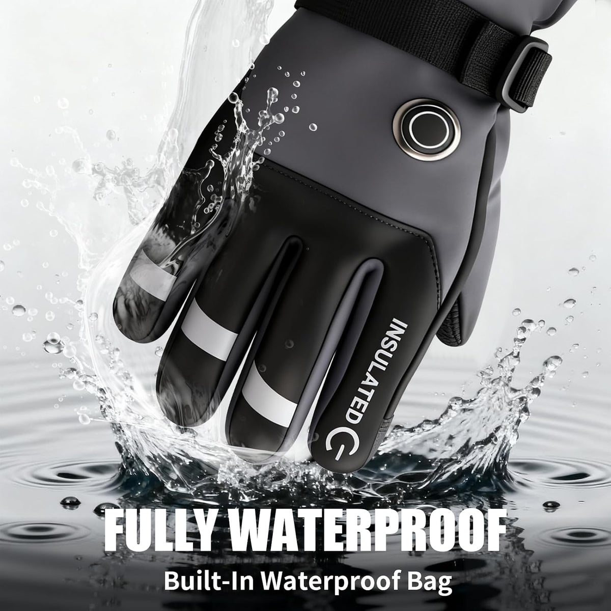 Rechargeable Heated Gloves for Men Women, Waterproof Electric Hand Warmers