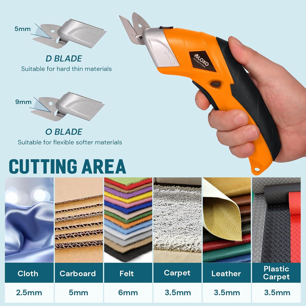 VLOXO Electric Scissors 10000RPM Electric Box Cutter for Cardboard