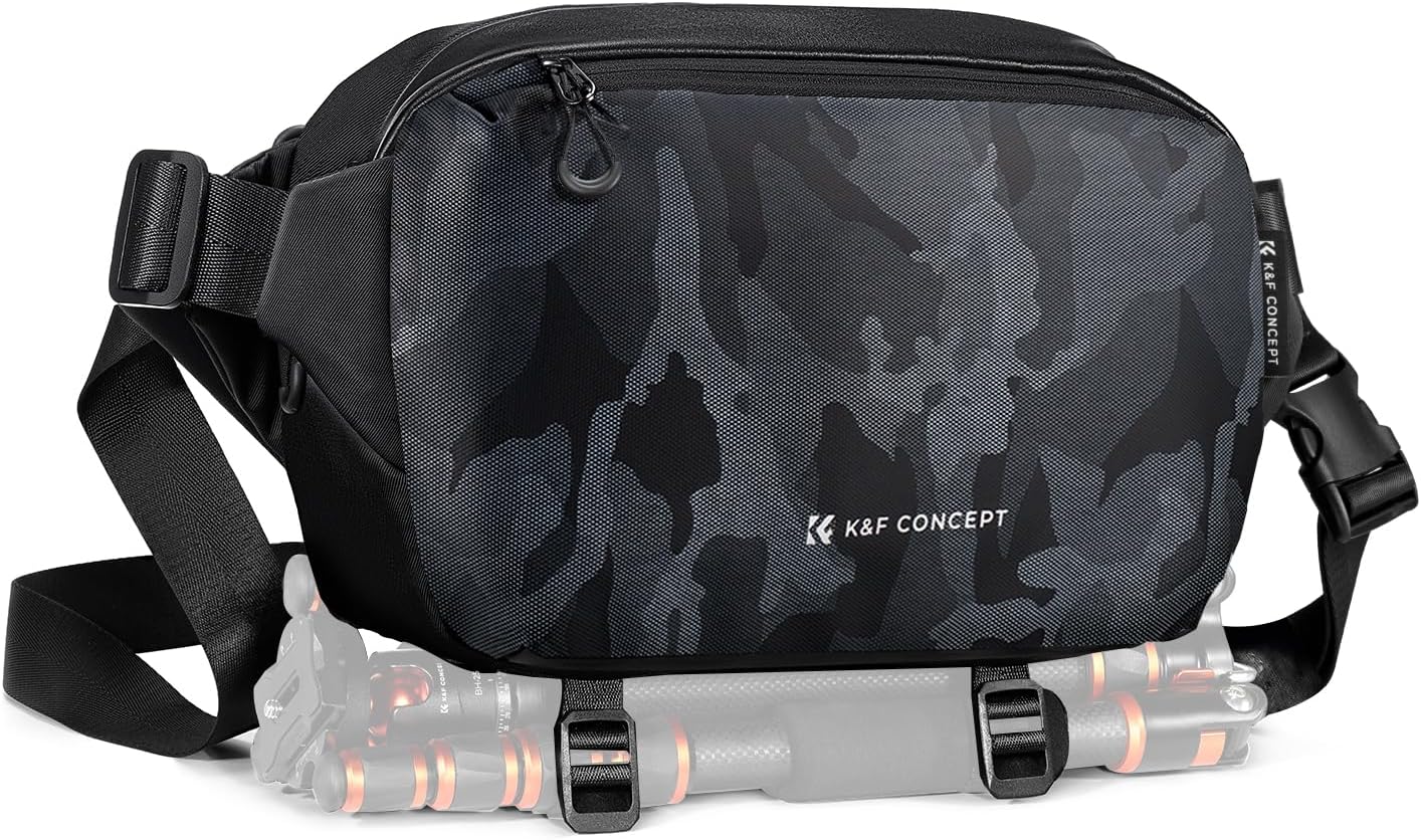 K&F CONCEPT 2 in 1 Camera Sling Bag, Everyday Shoulder Bag