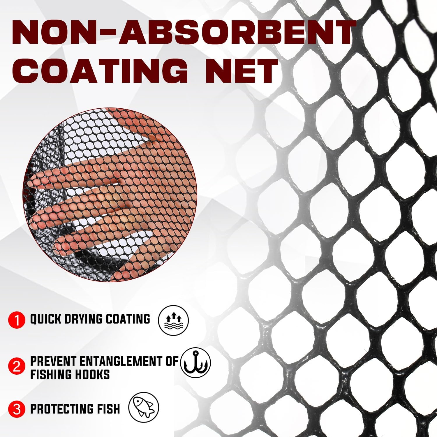 Sougayilang Fishing Net Fish Landing Net, Foldable Collapsible Telescopic Pole with EVA Handle, Durable Nylon Material Mesh, Safe Fish Catching or Releasing