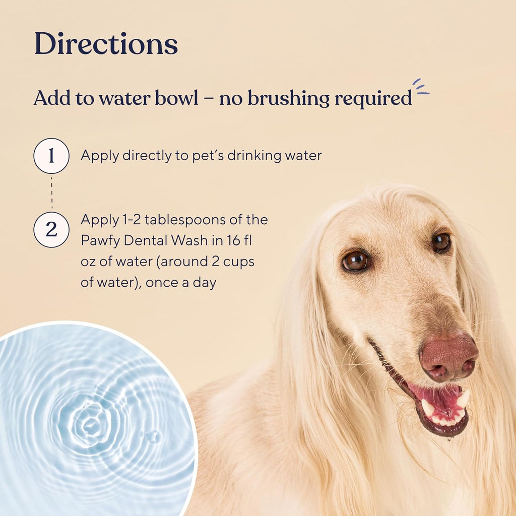 Pawfy Dog Breath Freshener & Teeth Cleaning - Dental Water Additive
