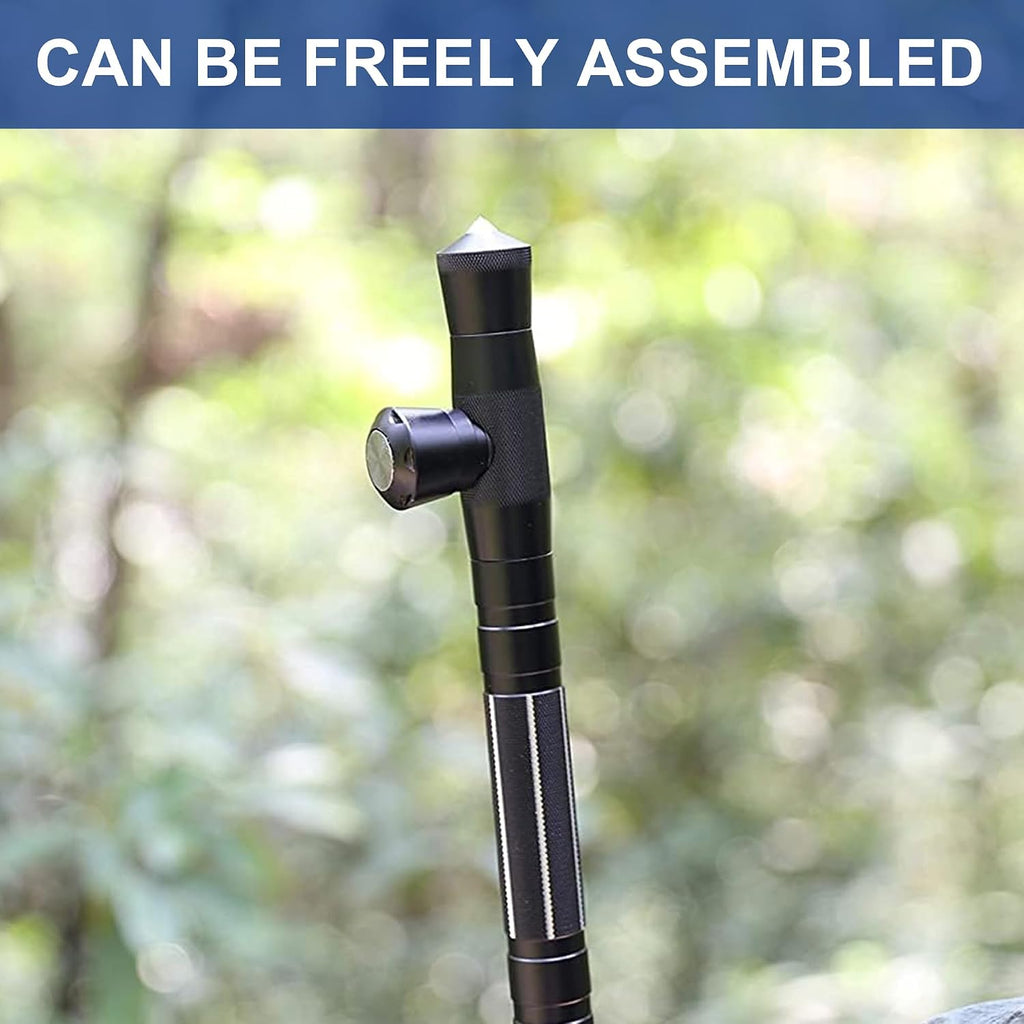 aiGear G2 Tactical Hiking Stick with Survival Kit, 5-Section Staff