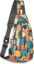 TITECOUGO Small Sling Bag, Lightweight Crossbody Backpack for Men Women, Shoulder Bag for Sports and Outdoor