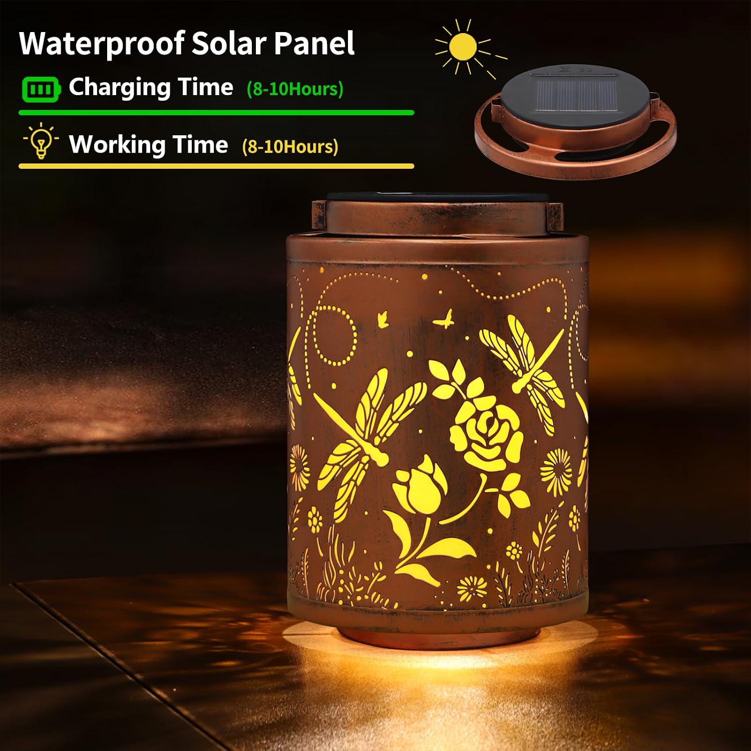 2 Pack Dragonfly Solar Lanterns Garden Decor Birthday Gifts for Women