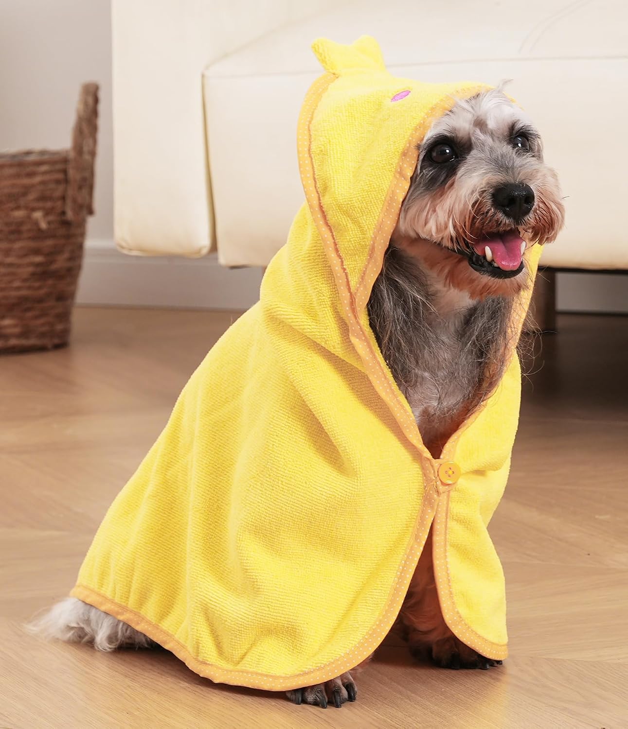 Dog Hooded Bathrobe Towel Fast Drying Absorbent Bath Warm Blanket