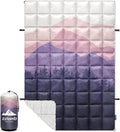 zzlamb Puffy Thick Outdoor Camping Blanket with Sherpa Lining 52x75in