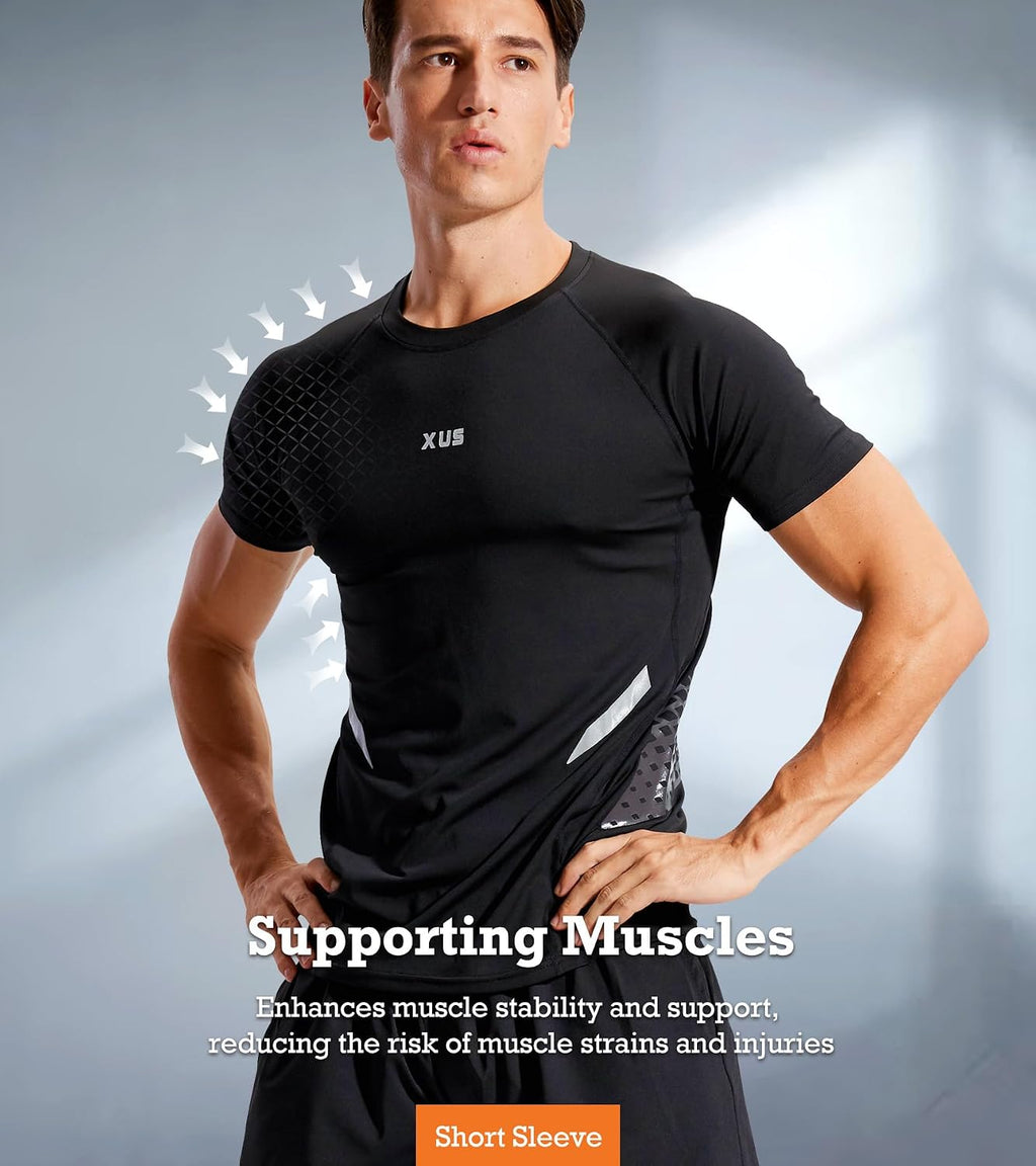 BOOMCOOL 5PCS Workout Sets incluir Compression Shirt Pants Hoodie Jacket for Men outdoor sports running indoor fitness