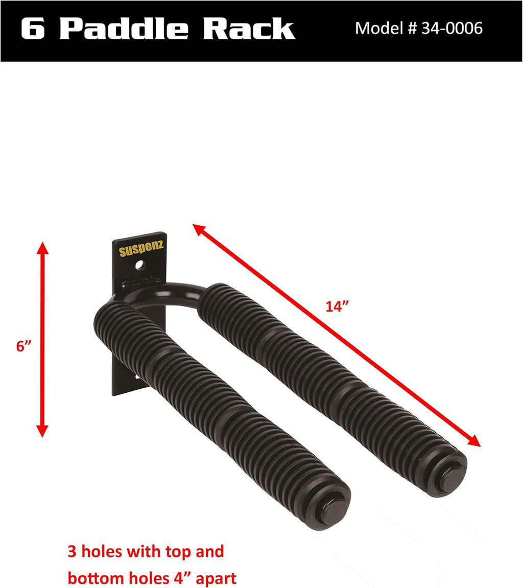 Suspenz 6-Paddle Rack Black, 14"