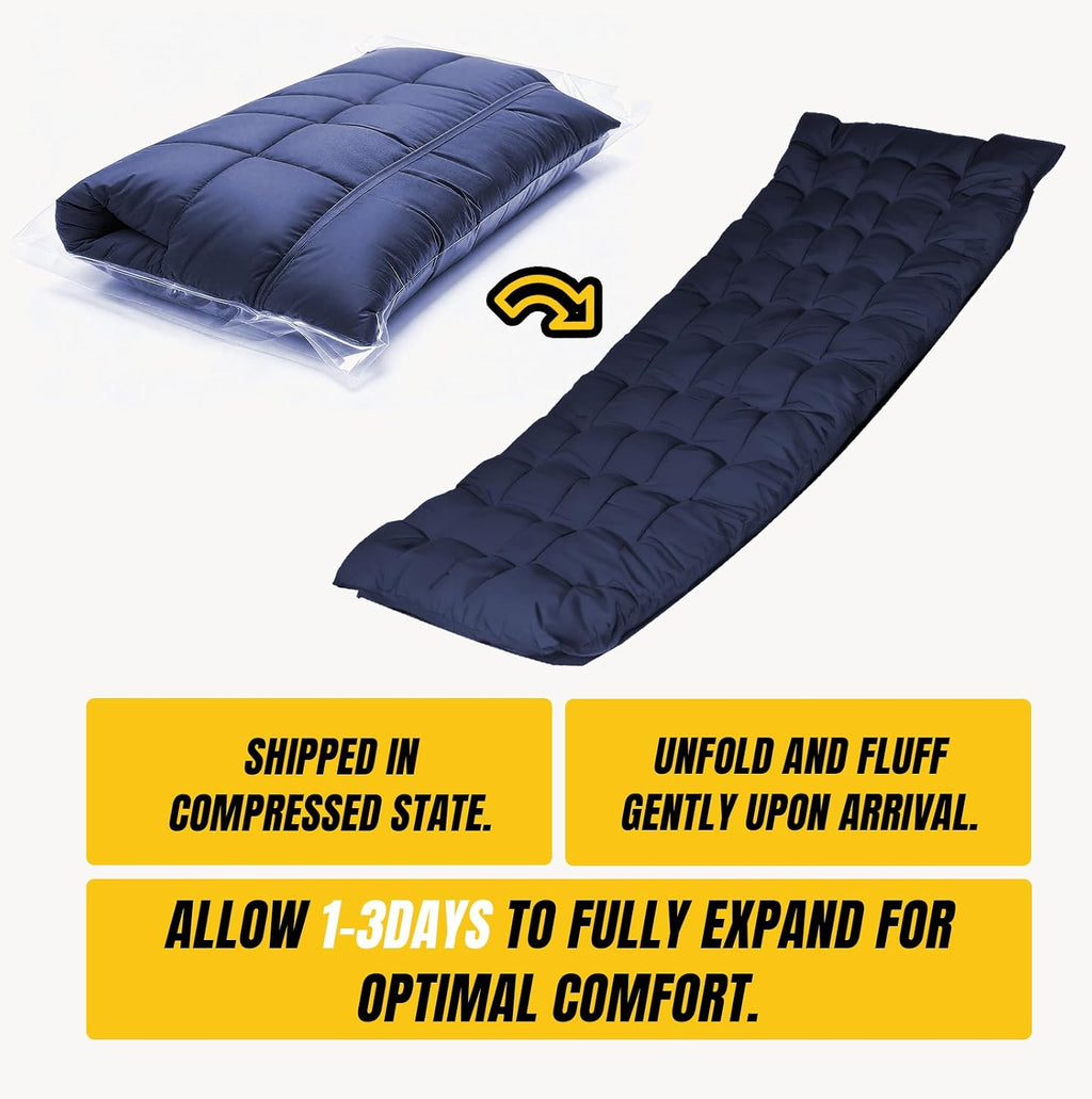 YELLOW JACKET Folding Camping Cot for Adults,600LBS Max Load,28" Wide Sleeping Cot with Removable Thick Mattress Portable Foldable Camping Bed with Carry Bag for Camp,Home,Office,Travel,Blue