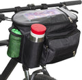 Large Bike Handlebar Bag,Large Bicycle Front Storage Pouch Bag,9 inch Transparent Pouch with Shoulder Strap