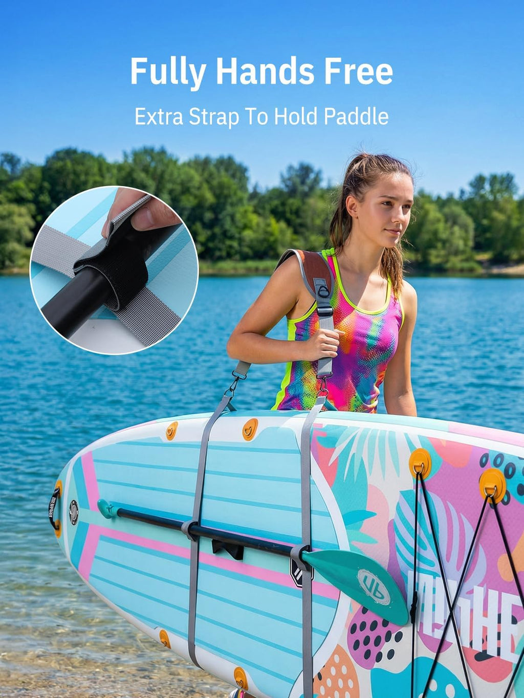 niphean SUP Carrying Strap, Adjustable Shoulder Strap for Paddleboard