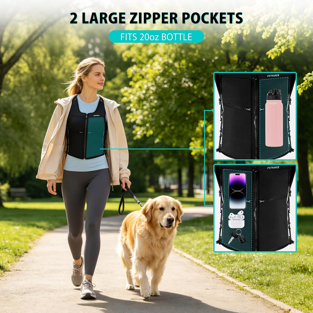 5/10/18lb Adjustable Weighted Vest Women w/Silicone Weights,Walking Vest