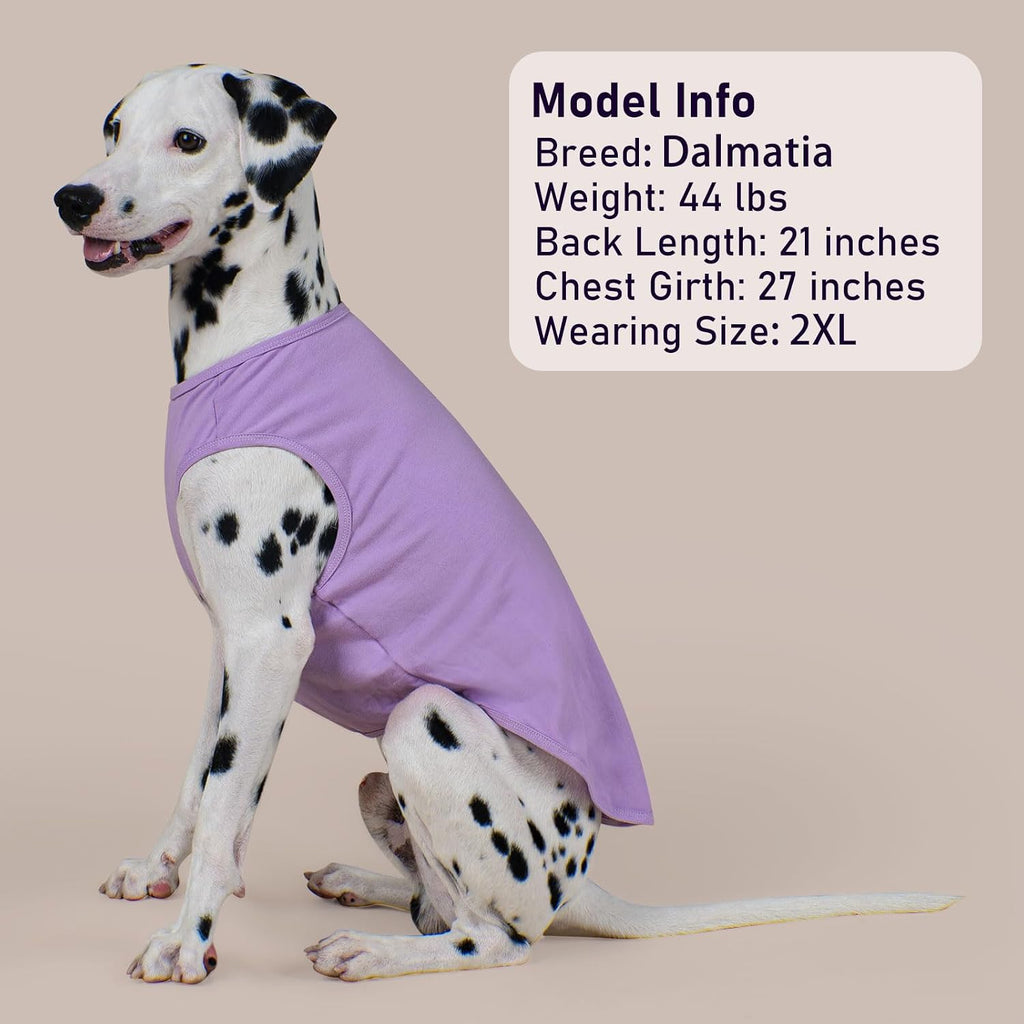 KYEESE 2Pack Cotton Dog Shirt for Small Dogs Soft Striped Tank Top