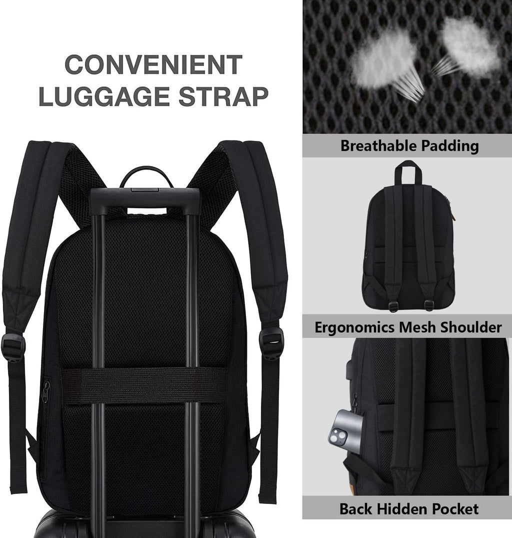 SUPACOOL Large Laptop Backpack with USB Charging Port for Men and Women