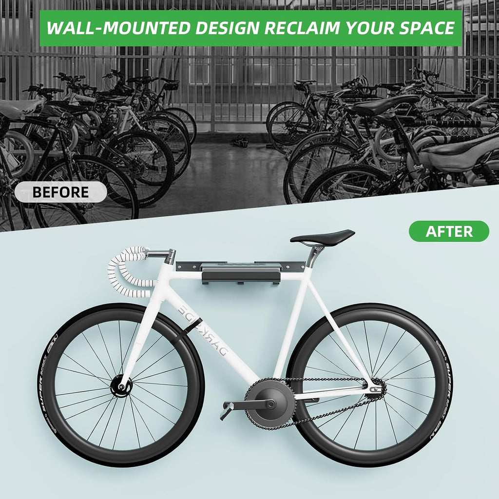 Bike Wall Mount Rack with Shelf and Hooks Saving space
