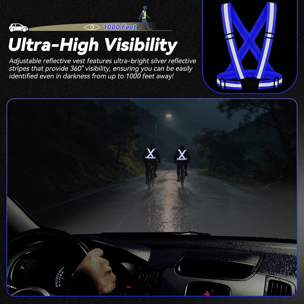 3PCS Reflective Vest Running Gear