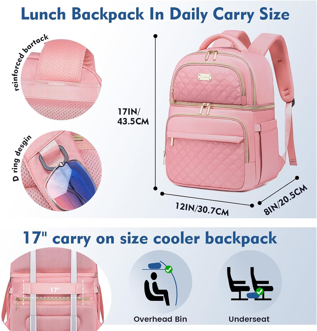 Backpack Cooler Lunch Box Backpack Double Decker Soft Cooler Bag