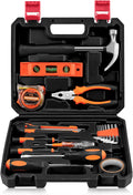 19pcs Household DIY Tool Set, Basic Tools for Home, Office, Dorm, General Hand Kit with Storage Case