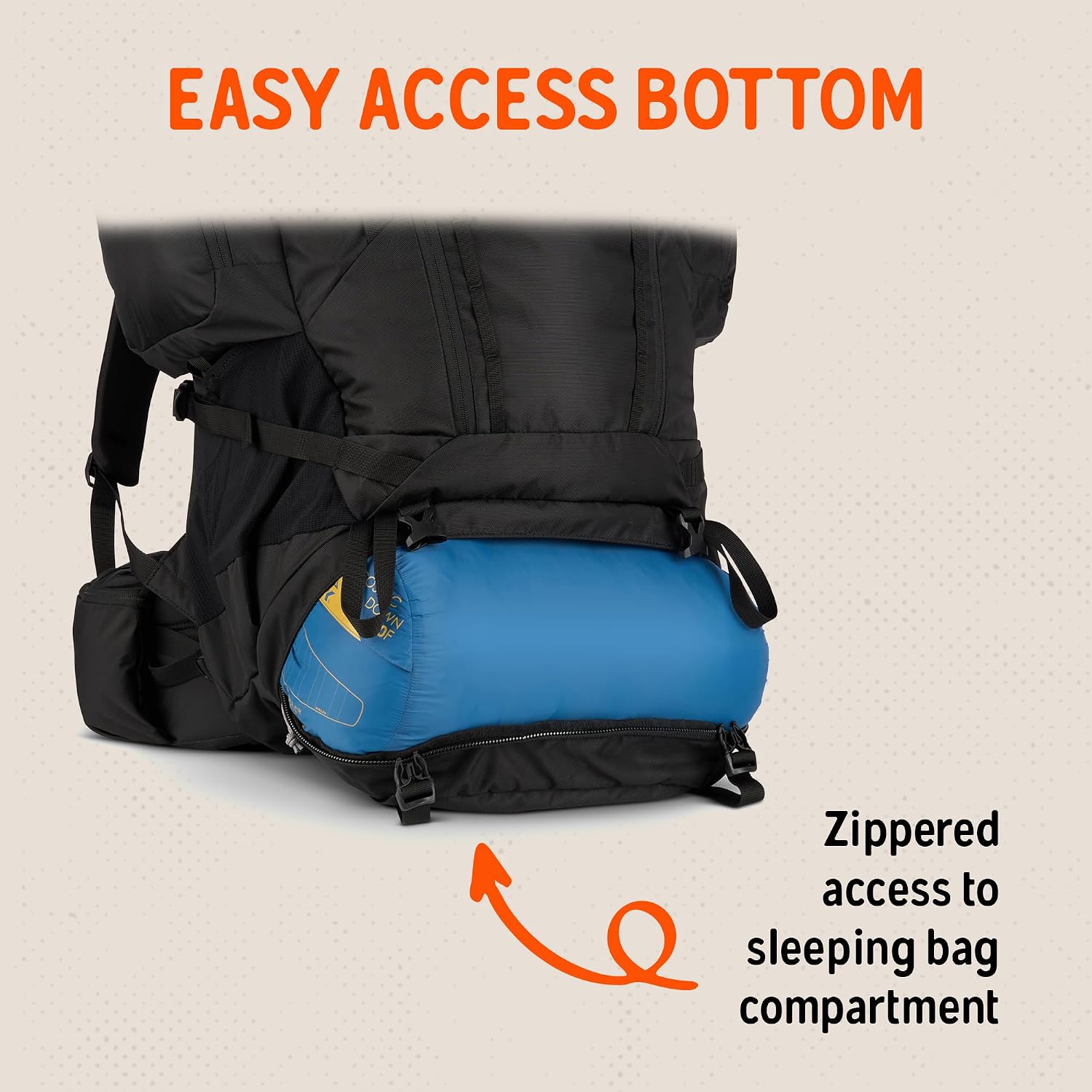 Kelty Coyote 60-105 Liter Internal Frame Backpack - Hiking, Backpacking, Travel, Adjustable Torso (65L / Black)