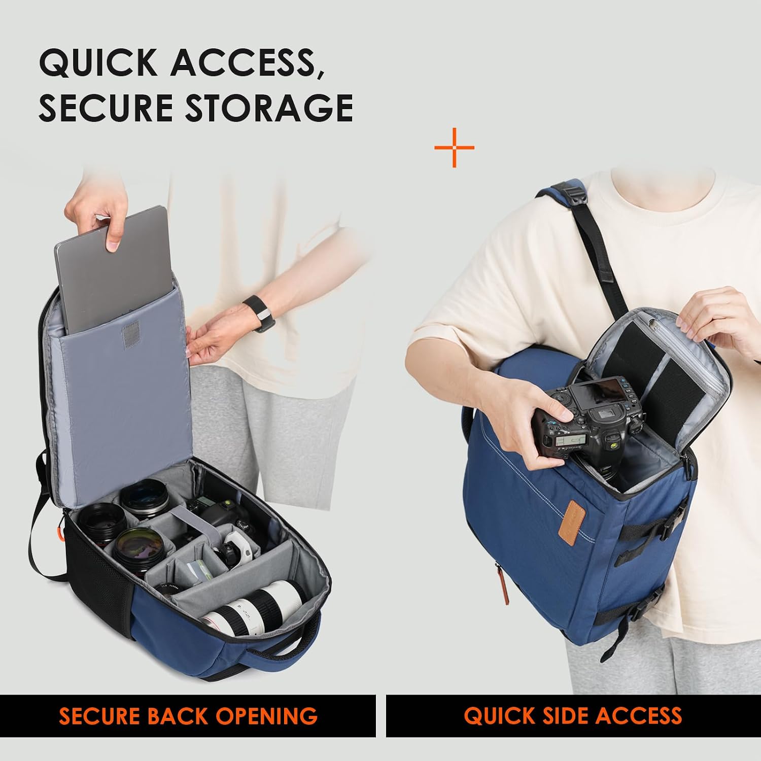 TARION Camera Backpack for Photographers Compact 15L, TB04 Blue