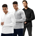 MIER Men's UPF 50+ Sun Hoodie Quick Dry Long Sleeve Shirts, Lightweight