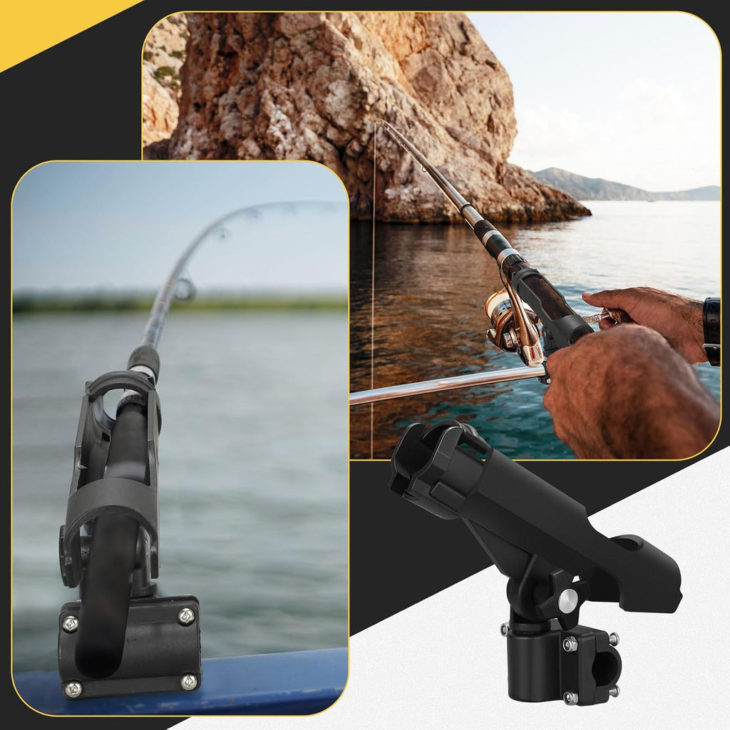 Threlaco Fishing Rod Holders for Boat Adjustable 360 Swivel