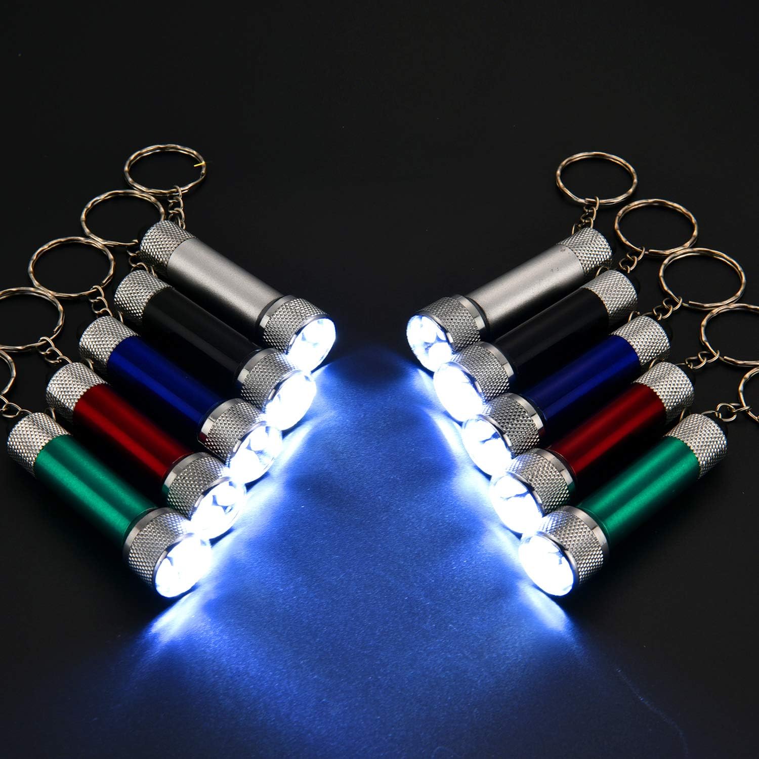 Honoson 30 Pcs Mini LED Keychain Flashlight Bulk