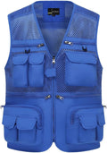 Spanye Mens Fishing Hunting Vest Outdoor Travel Utility Vest Tactical Work Jacket Multi Pocket