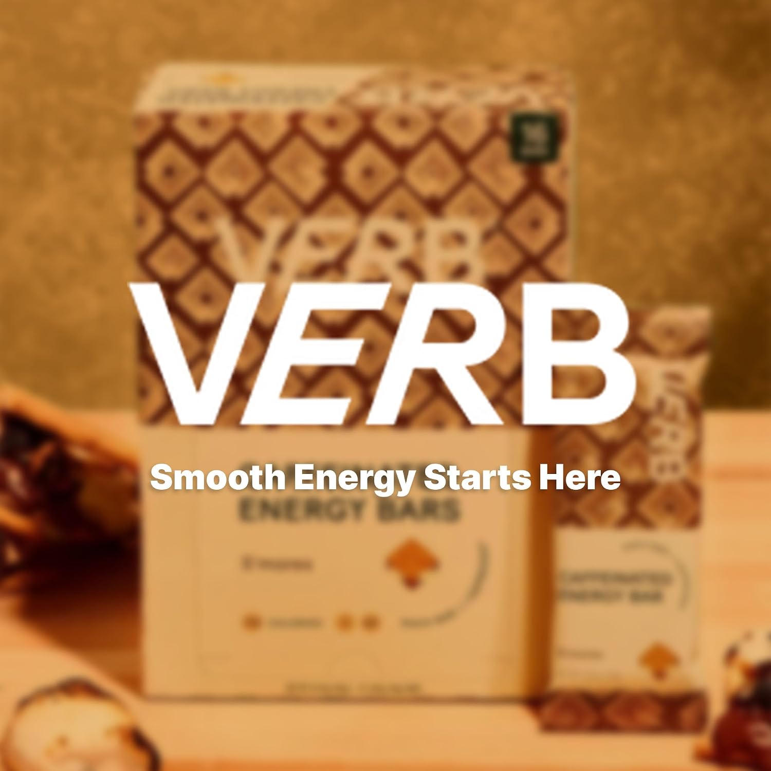 Verb Caffeinated Energy Bars S'mores (26g, Pack of 16) 110 Calories