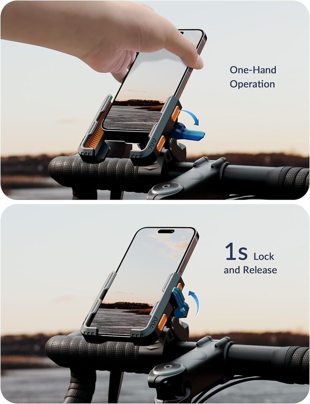 Grefay Bike Phone Mount for Electric, Mountain, Scooter, and Dirt Bikes