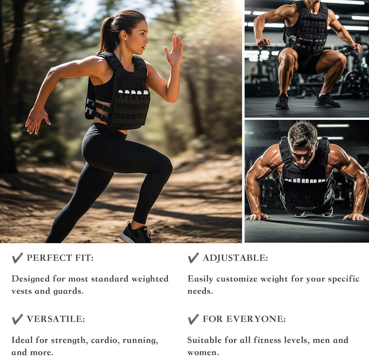 Mavee Fractional Weight Vest Plates, Rustproof Solid Steel Inserts for Rucking, Tactical Carrier & Strength Training