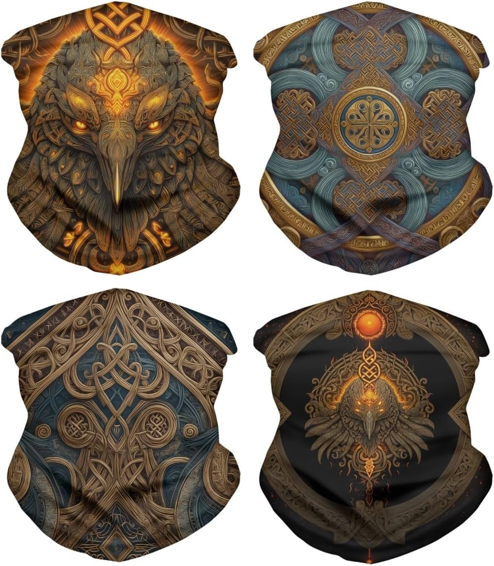 Cool Skull Face Bandanas Sports Casual Headwear Viking Neck Gaiter