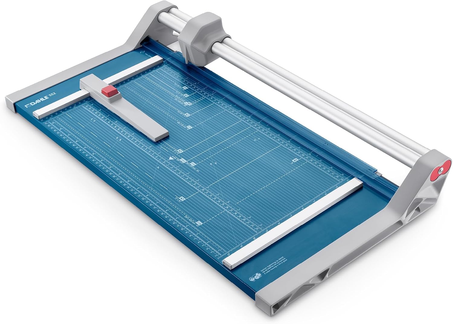 Dahle 550 Professional Rotary Trimmer, 14" Cut Length, 20 Sheet Capacity, Self-Sharpening, Dual Guide Bar, Automatic Clamp, German Engineered Paper Cutter