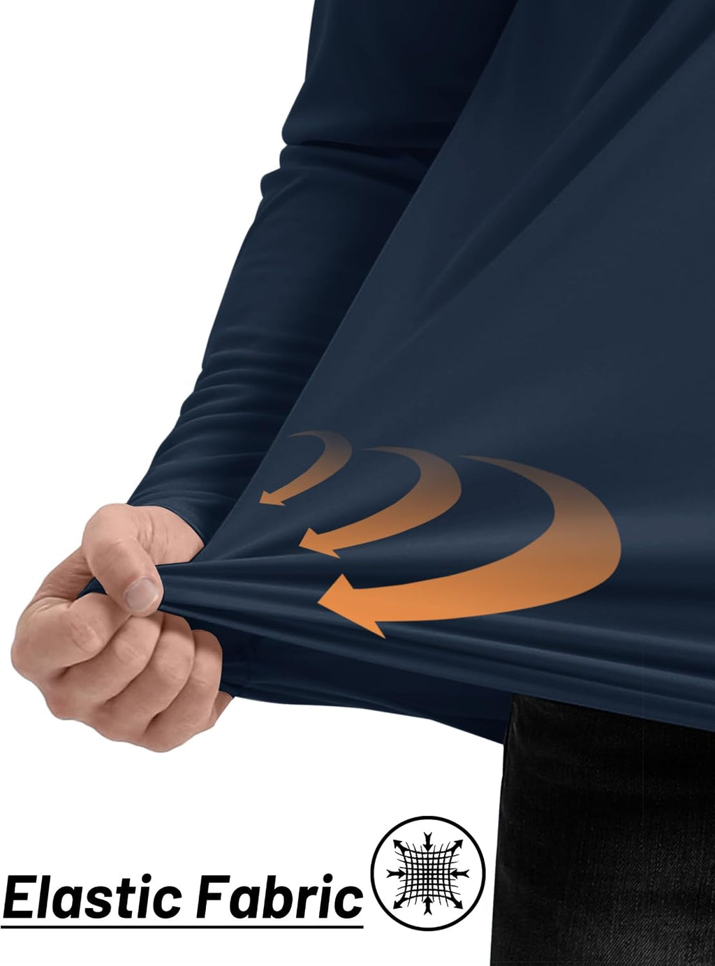 TACVASEN Men's Long Sleeve Athletic Shirts 1/4 Pullover Zip Sun Protection Rash Guard UPF 50+ Outdoor Running T-Shirts