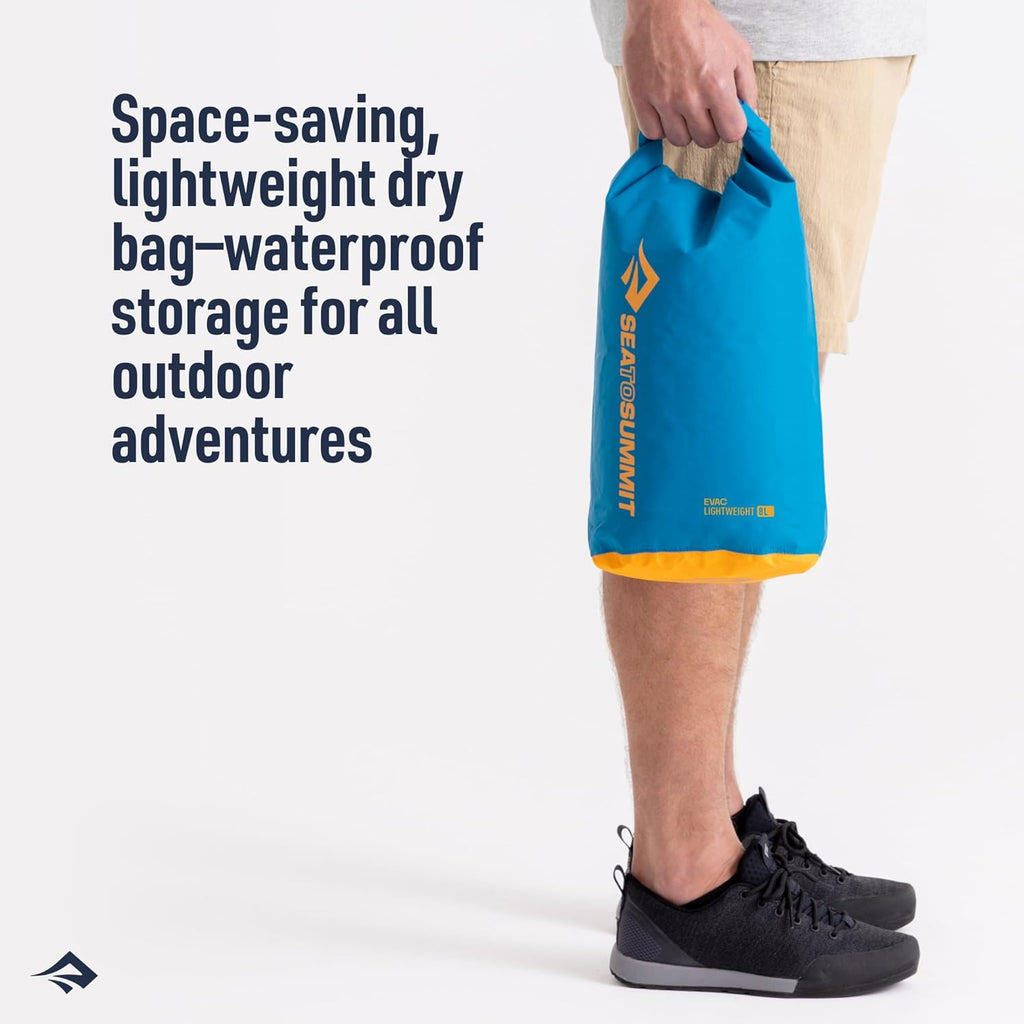 Sea to Summit eVac Compression Dry Bag, Roll-Top, 8 Liter, Turkish Tile Blue
