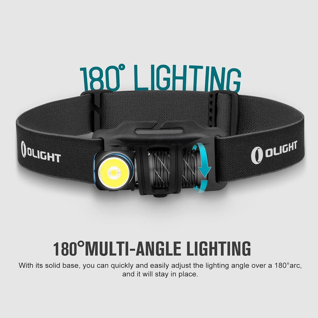 OLIGHT Perun 2 Mini Headlamp Rechargeable, 1100 Lumens, Red Light, Black
