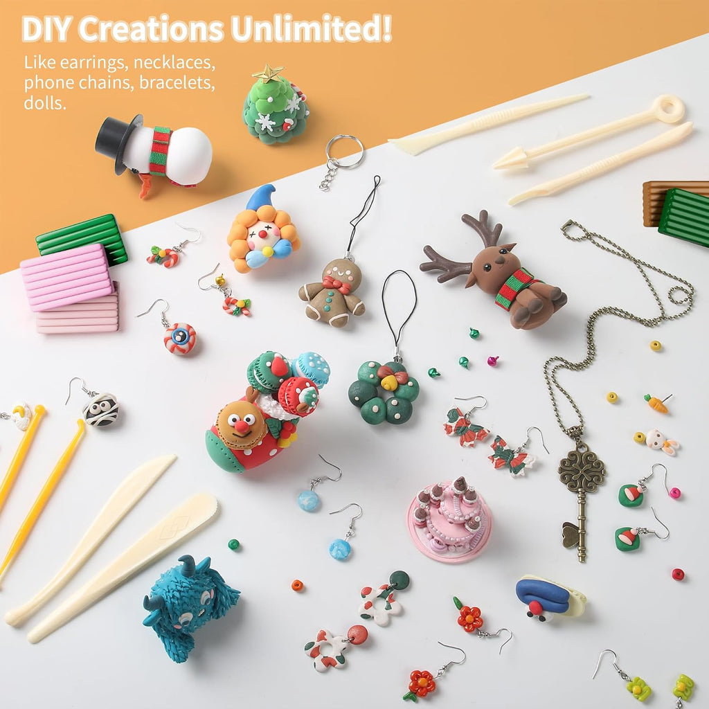 Aestd-ST Polymer Clay 52 Colors, Oven Bake Modeling Clay for Kids & Artists