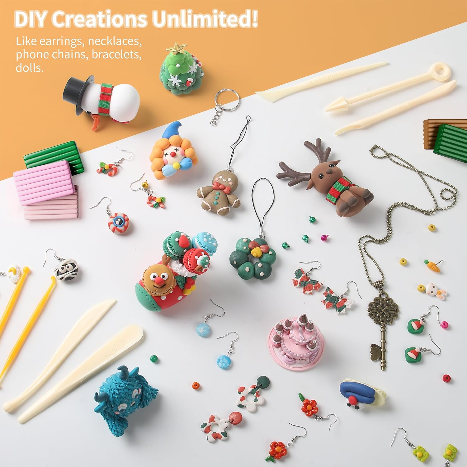 Aestd-ST Polymer Clay 52 Colors, Oven Bake Modeling Clay for Kids & Artists