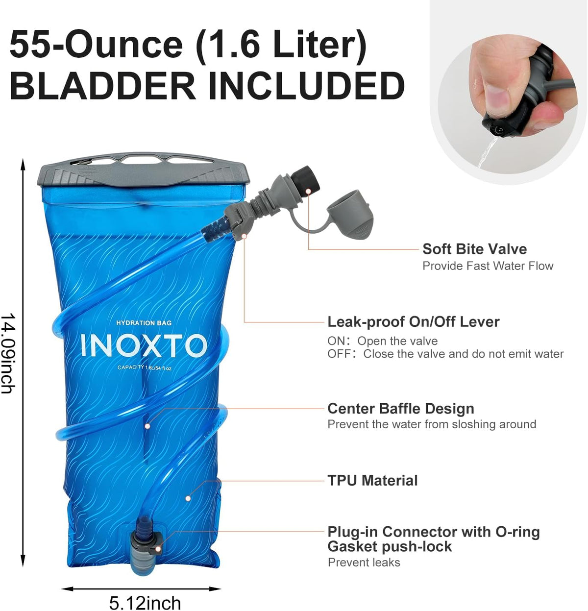 IX INOXTO Running Vest Hydration Backpack, Lightweight Running Backpack